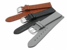 Schnellwechsel-Uhrenarmb&auml;nder 3er-Set CLASSIC TRIO MIX1 22mm hellbraun/schwarz/grau Leder von Meyhofer EASY-CLICK