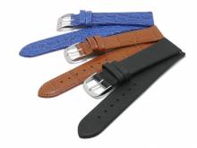 Schnellwechsel-Uhrenarmb&auml;nder 3er-Set CLASSIC TRIO MIX2 22mm blau/hellbraun/schwarz Leder von Meyhofer EASY-CLICK