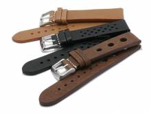 Schnellwechsel-Uhrenarmb&auml;nder 3er-Set OUTDOOR TRIO MIX 22mm hellbraun/schwarz/dunkelbraun Leder Meyhofer EASY-CLICK