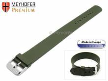 Uhrenarmband Athen 20mm gr&uuml;n Kautschuk Durchzugsband von MEYHOFER (Schlie&szlig;enansto&szlig; 20 mm)