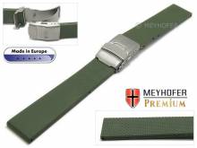 Uhrenarmband Rendsburg 18mm Titan-Faltschlie&szlig;e olivgr&uuml;n Kautschuk MEYHOFER (Schlie&szlig;enansto&szlig; 18 mm)