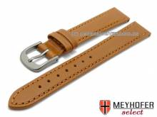 Uhrenarmband Kattavia 12mm hellbraun mit Titanschlie&szlig;e Nappaleder MEYHOFER (Schlie&szlig;enansto&szlig; 10 mm)