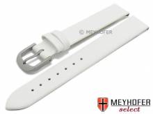 Uhrenarmband Nantes 12mm wei&szlig; Kalb-Nappaleder Titanschlie&szlig;e glatt von MEYHOFER (Schlie&szlig;enansto&szlig; 12 mm)