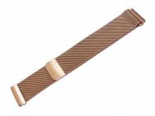 Meyhofer EASY-CLICK Uhrenarmband Greensburg 20mm rosgoldfarben Milanaise feines Geflecht mit Magnetverschluß