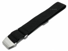 Uhrenarmband Cambria 20mm schwarz Nylon/Textil elastisch Military-Style MEYHOFER (Schlie&szlig;enansto&szlig; 20 mm)