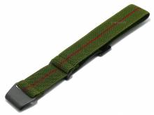 Uhrenarmband Braidwood 20mm gr&uuml;n Nylon/Textil roter Streifen Military-Style von MEYHOFER (Schlie&szlig;enansto&szlig; 20 mm)