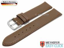 Uhrenarmband Meyhofer EASY-CLICK Bonn 16mm mittelbraun Leder  abgen&auml;ht (Schlie&szlig;enansto&szlig; 16 mm)