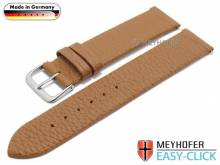 Uhrenarmband Meyhofer EASY-CLICK Furth 22mm mittelbraun Leder genarbt (Schlie&szlig;enansto&szlig; 20 mm)