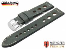 Uhrenarmband Kempten 20mm grau Leder vegetabil gegerbt Racing- und Vintage-Look MEYHOFER (Schlie&szlig;enansto&szlig; 20 mm)