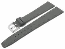 Uhrband XL Passau 17mm grau Leder HANDMADE in GERMANY von Meyhofer optional mit Easy-Click (Schlie&szlig;e 16 mm)