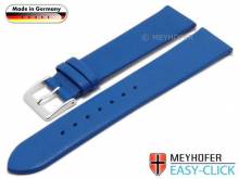 Meyhofer EASY-CLICK Uhrenarmband Donau 16mm azurblau Leder glatt ohne Naht (Schlie&szlig;enansto&szlig; 16 mm)