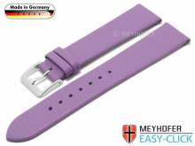 Meyhofer EASY-CLICK Uhrenarmband Donau 16mm flieder Leder glatt ohne Naht (Schlie&szlig;enansto&szlig; 16 mm)