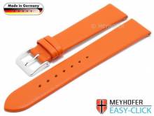 Meyhofer EASY-CLICK Uhrenarmband Donau 16mm orange Leder glatt ohne Naht (Schlie&szlig;enansto&szlig; 16 mm)