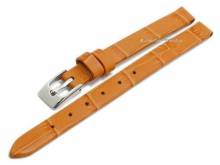 Uhrenarmband Pensacola 10mm Clip-Ansto&szlig; orange Leder Alligator-Pr&auml;gung von MEYHOFER (Schlie&szlig;enansto&szlig; 08 mm)