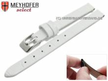 Uhrenarmband Pensacola 08mm Clip-Ansto&szlig; wei&szlig; Leder Alligator-Pr&auml;gung von MEYHOFER (Schlie&szlig;enansto&szlig; 08 mm)