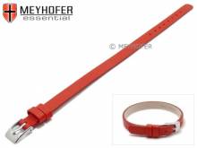 Uhrenarmband Kufstein 06mm rot Leder glatt Durchzugsband von Meyhofer
