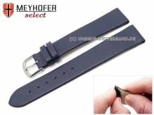 Uhrenarmband Rockhampton 18mm Clip-Anstoß dunkelblau Leder glatt matt von MEYHOFER (Schließenanstoß 16 mm)