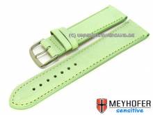 Uhrenarmband Alvesta 16mm lindgr&uuml;n genarbt echt Kalb von MEYHOFER (Schlie&szlig;enansto&szlig; 14 mm)