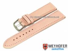 Uhrenarmband Alvesta 20mm rosa genarbt echt Kalb von MEYHOFER (Schlie&szlig;enansto&szlig; 18 mm)