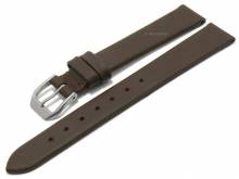 Uhrenarmband Segovia 14mm dunkelbraun Leder Titanschließe glatt matt von MEYHOFER (Schließenanstoß 12 mm)