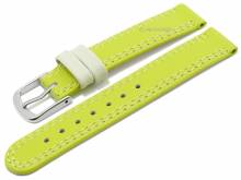 PREISTIPP: Uhrenarmband XS Youngstown 12mm hellgr&uuml;n/creme Leder glatt Doppelnaht MEYHOFER (Schlie&szlig;enansto&szlig; 12 mm)