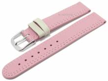 PREISTIPP: Uhrenarmband XS Youngstown 12mm pink/creme Leder glatt Doppelnaht von MEYHOFER (Schlie&szlig;enansto&szlig; 12 mm)