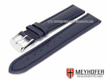 Uhrenarmband XL Narita 22mm dunkelblau Leder glatt matt abgen&auml;ht von MEYHOFER (Schlie&szlig;enansto&szlig; 20 mm)