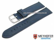 Uhrenarmband Alvesta 16mm dunkelblau genarbt echt Kalb von MEYHOFER (Schlie&szlig;enansto&szlig; 14 mm)