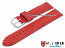 Uhrenarmband Alvesta 16mm rot genarbt echt Kalb von MEYHOFER (Schlie&szlig;enansto&szlig; 14 mm)