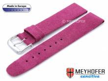 Uhrenarmband Licata 16mm violettrot VEGAN Alcantara velourartig von MEYHOFER (Schließenanstoß 14 mm)