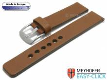 Meyhofer EASY-CLICK Uhrenarmband Cardemin 22mm braun Leder glatt (Schlie&szlig;enansto&szlig; 22 mm)