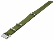 Uhrenarmband Kaysville 20mm gr&uuml;n Nylon Seatbelt-Look Durchzugsband im NATO-Style
