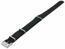 Uhrenarmband Kaysville 22mm schwarz Nylon Seatbelt-Look Durchzugsband im NATO-Style von MEYHOFER