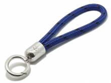 Schl&uuml;sselanh&auml;nger Maat lang Synthetik blau/braun Segel-Tampen geflochten mit Karabiner-Ring