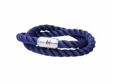 Schmuck-Armband Neuland in Sicht navyblau Segel-Tampen 2fach Magnet-Verschluss - Bandl&auml;nge ca. 38cm