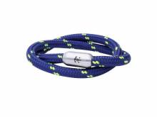 Schmuck-Armband Neuland in Sicht blau/gelb Segel-Tampen 2fach geflochten Magnet-Verschluss - Bandl&auml;nge ca. 21cm