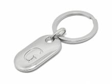 Schl&uuml;sselanh&auml;nger/Taschenanh&auml;nger Gro&szlig;buchstabe G Metall silberfarben poliert mit Schl&uuml;sselring