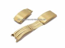 Faltschlie&szlig;e (PbMFS-5153) 16/14mm Edelstahl goldfarben passend f&uuml;r Citizen Metall-Uhrenarmb&auml;nder
