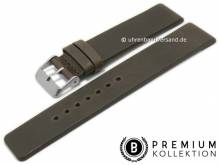 Uhrenarmband 24mm dunkelbraun Leder Vintage-Look glatt ohne Naht von PEBRO Premium (Schlie&szlig;enansto&szlig; 24 mm)