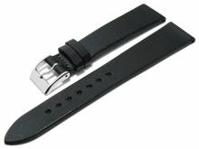 Uhrenarmband 22mm schwarz Leder Vintage-Look handpoliert von PEBRO Premium (Schließenanstoß 18 mm)