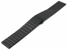 Uhrenarmband 20mm anthrazit Edelstahl massiv matt mit Butterfly-Faltschlie&szlig;e