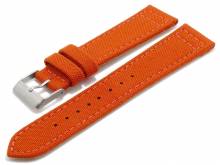 Uhrenarmband Tijuana 20mm orange Cordura (Textil) abgen&auml;ht Unterseite Lorica (Schlie&szlig;enansto&szlig; 18 mm)