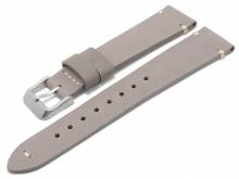 Uhrenarmband Ravenwood 22mm grau HORWEEN-Leder Vintage-Look glatt matt helle Naht (Schlie&szlig;enansto&szlig; 20 mm)