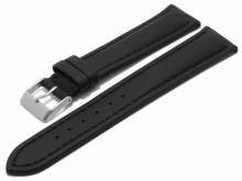 Uhrenarmband Mantua 18mm schwarz Leder glatt abgen&auml;ht (Schlie&szlig;enansto&szlig; 16 mm)