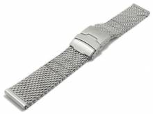 Uhrenarmband Torino Milanaise 20mm Edelstahl matt schweres Geflecht mit Sicherheitsfaltschlie&szlig;e