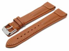 Uhrenarmband Apulia 22mm hellbraun Leder extremer Look von RIOS (Schließenanstoß 20 mm)