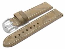 Uhrenarmband Hawker 22mm hellbraun camouflage Leder Military-Look helle Naht von RIOS (Schließenanstoß 22 mm)