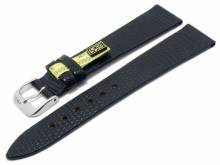 Uhrenarmband Charme 16mm nachtblau echt Eidechsen-Leder flach gl&auml;nzend von RIOS (Schlie&szlig;enansto&szlig; 14 mm)