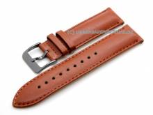 Uhrenarmband 20mm dunkelbraun Leder Quick-Release abgenäht für Samsung Smartwatches (Schließenanstoß 20 mm)