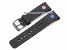 Uhrenarmband 24mm schwarz Kunststoff für Samsung Gear S2 Smartwatches (Schließenanstoß 20 mm)